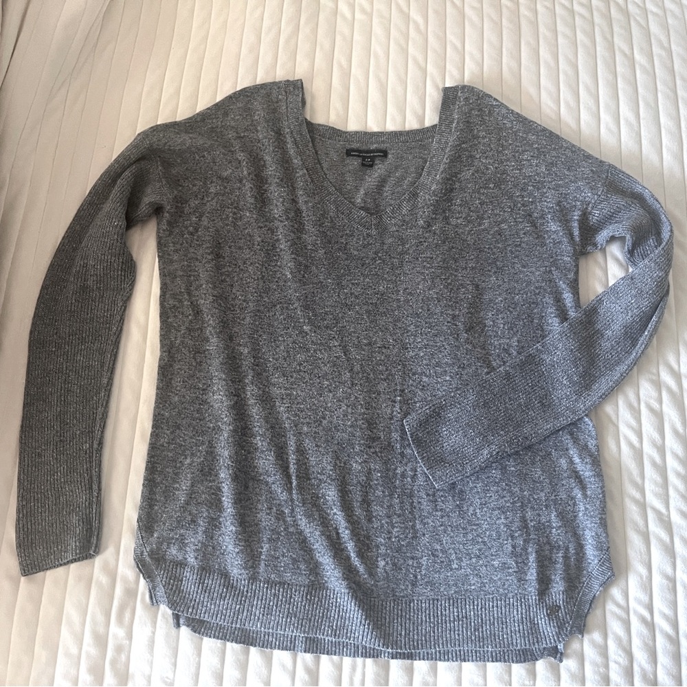 American Eagle Women's V-neck Oversized Knit Sweater Top - AE, AEO, Size Small
